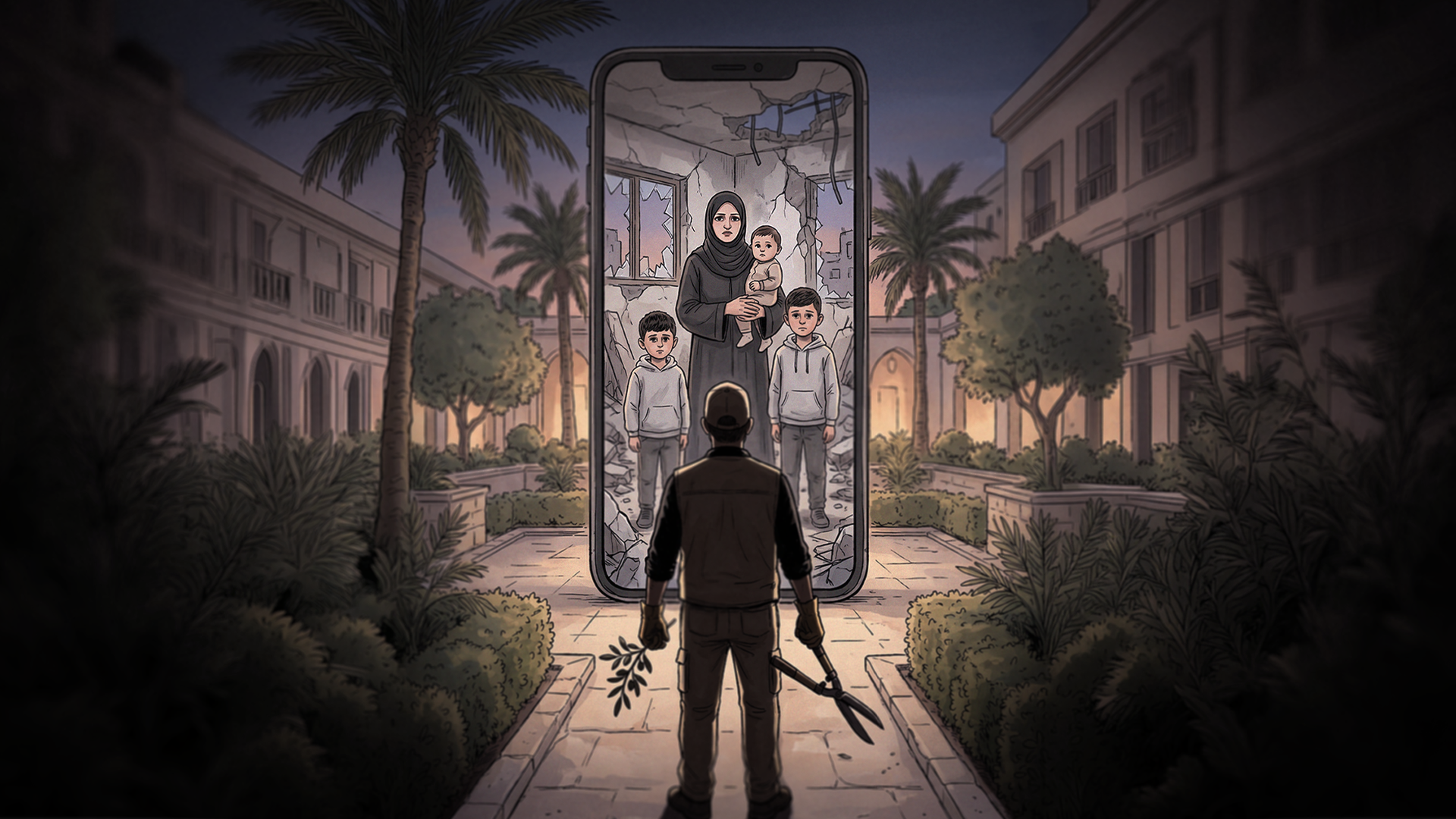 Separated by the Gaza war, a Palestinian longs to see his family again