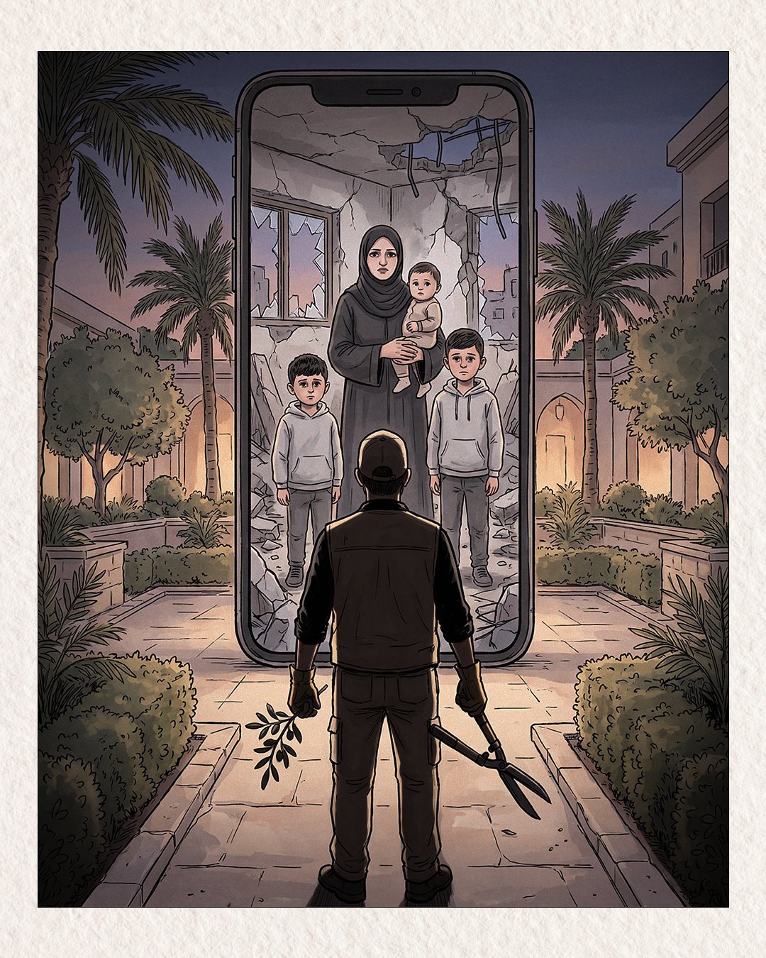 Separated by the Gaza war, a Palestinian longs to see his family again