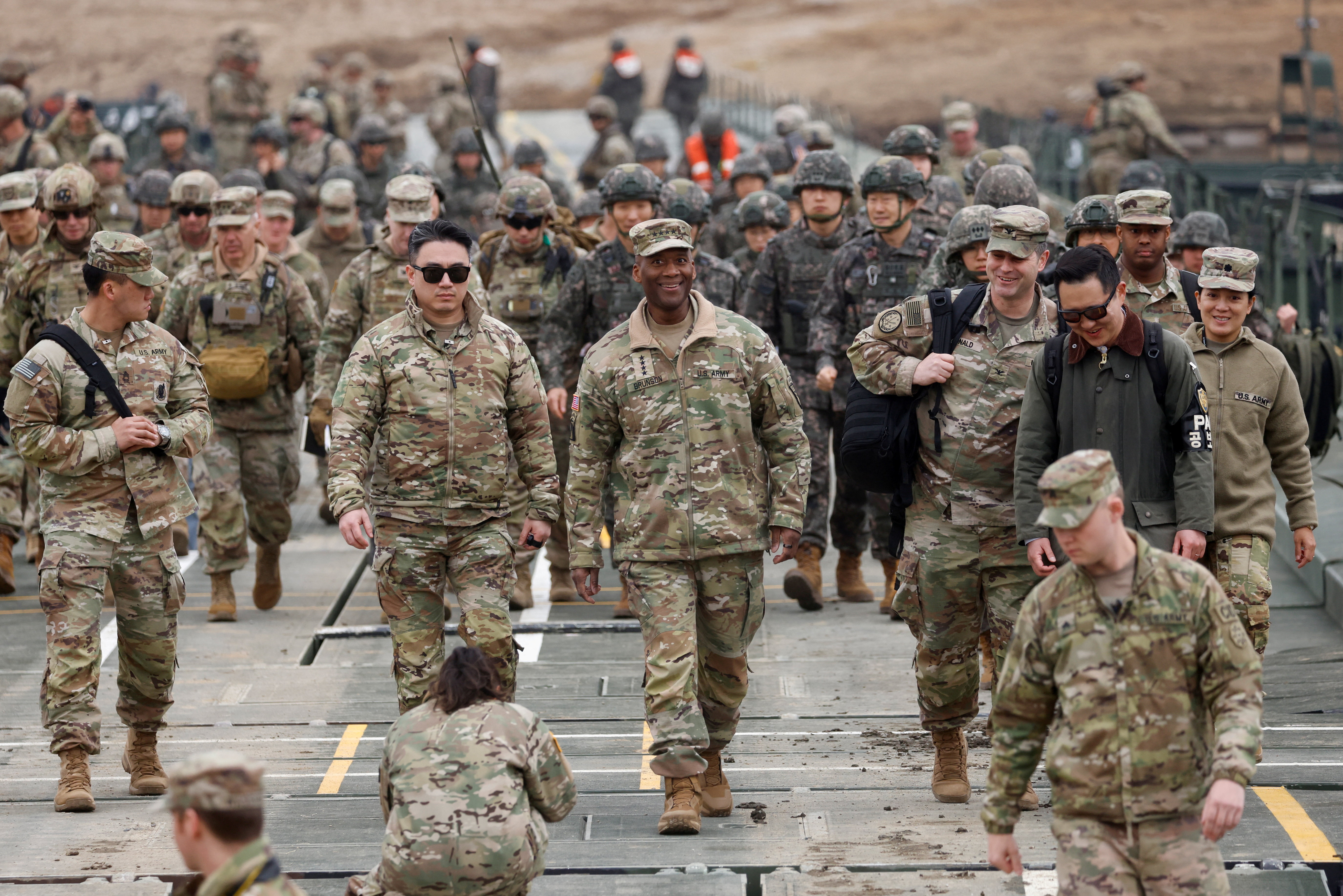 South Korean and US troops