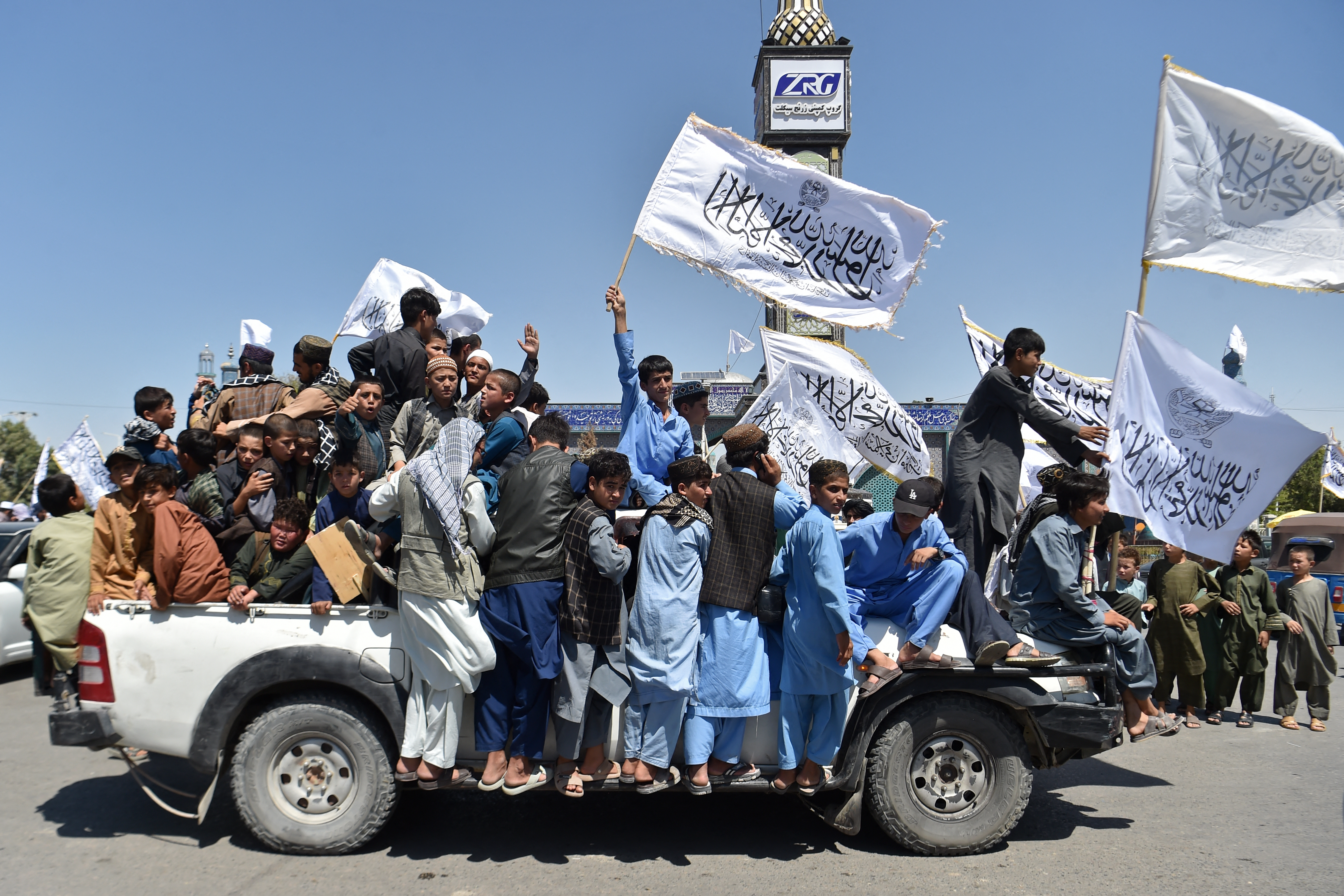 Patriotic music and flags mark Taliban rule anniversary in Kabul