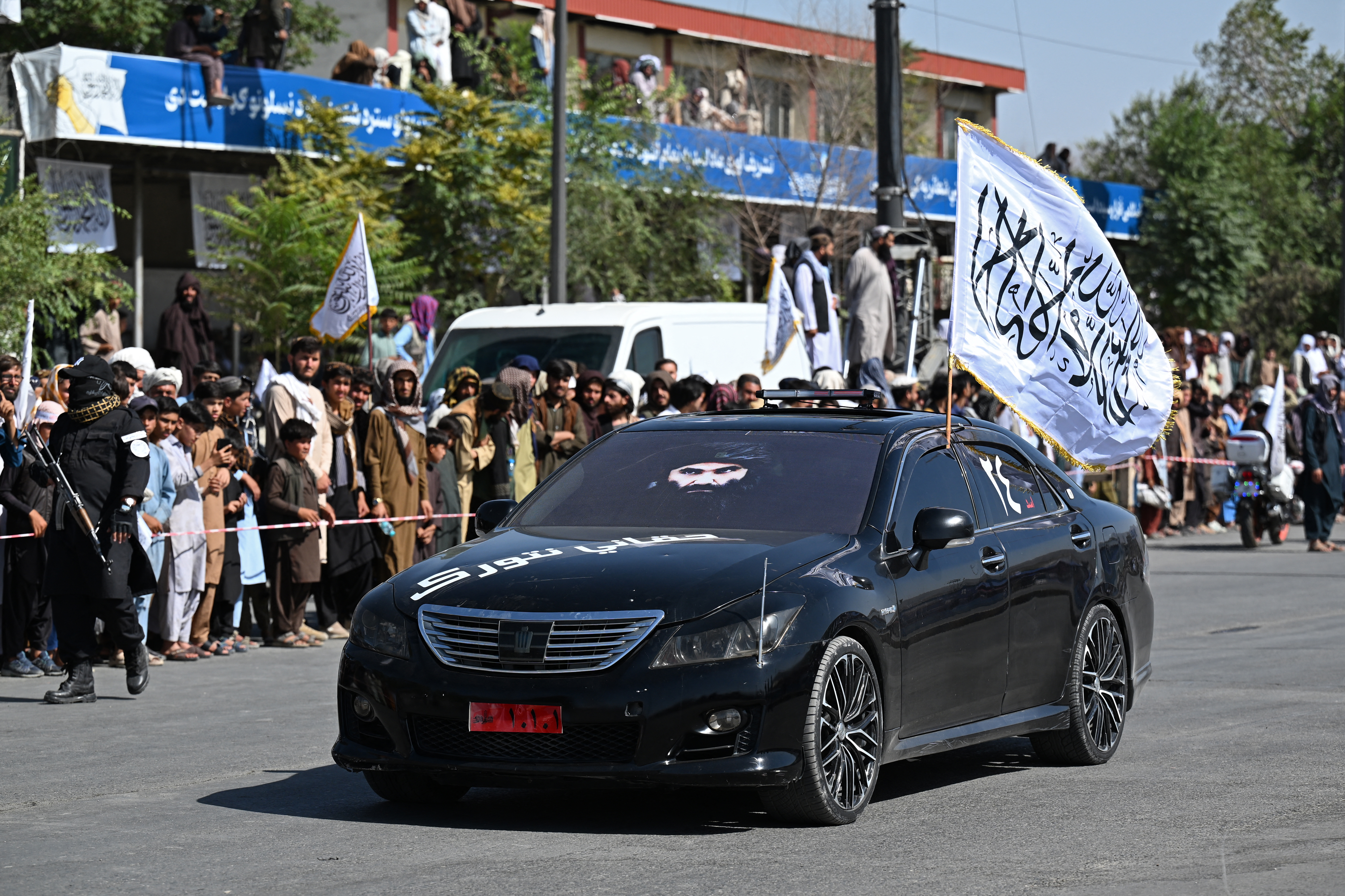Patriotic music and flags mark Taliban rule anniversary in Kabul