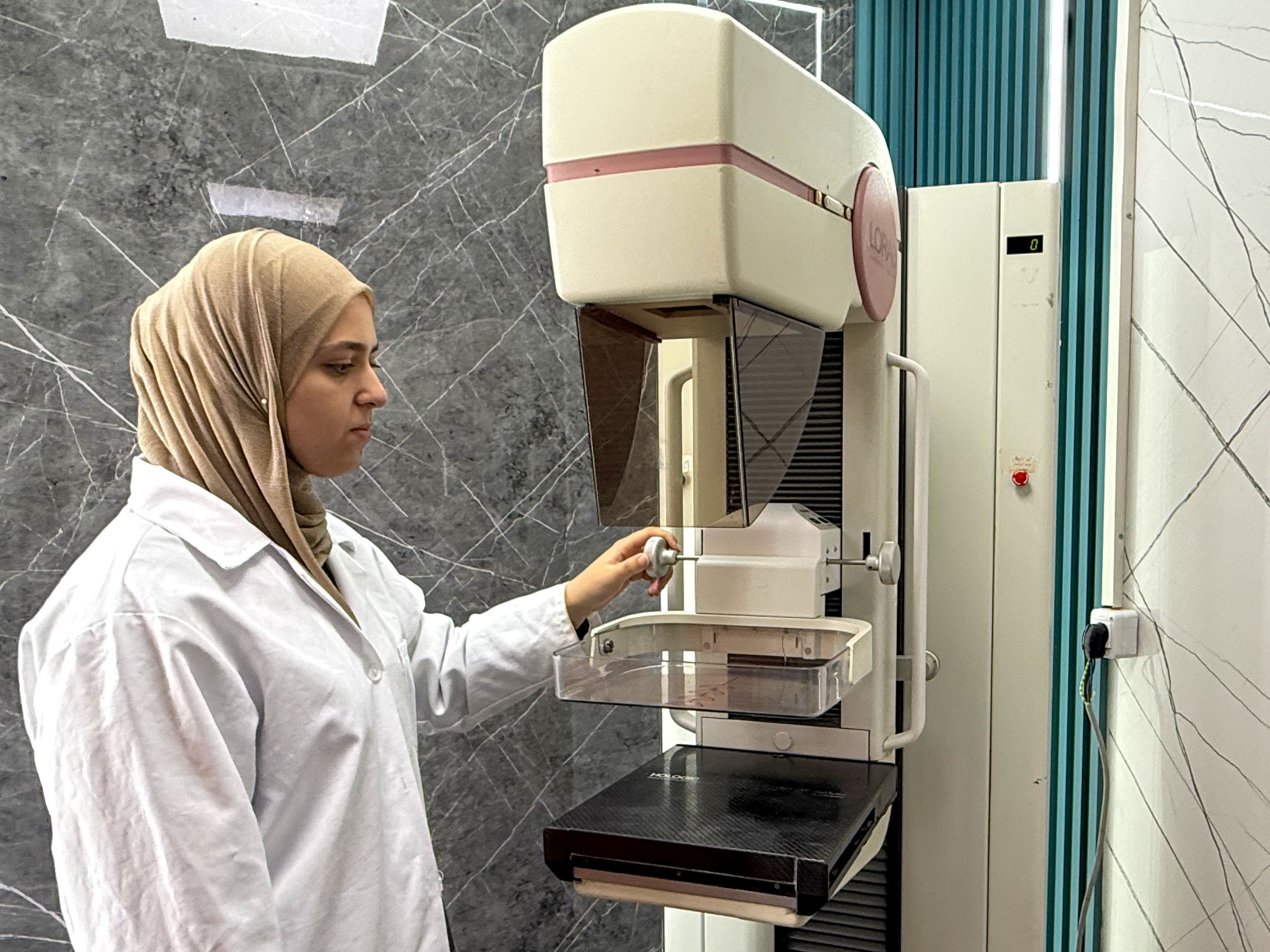 Doctor Hala al-Buhaisi has noticed an increase in women entering the hospital with advanced stages of breast cancer [Eman Abu Zayed/Al Jazeera]