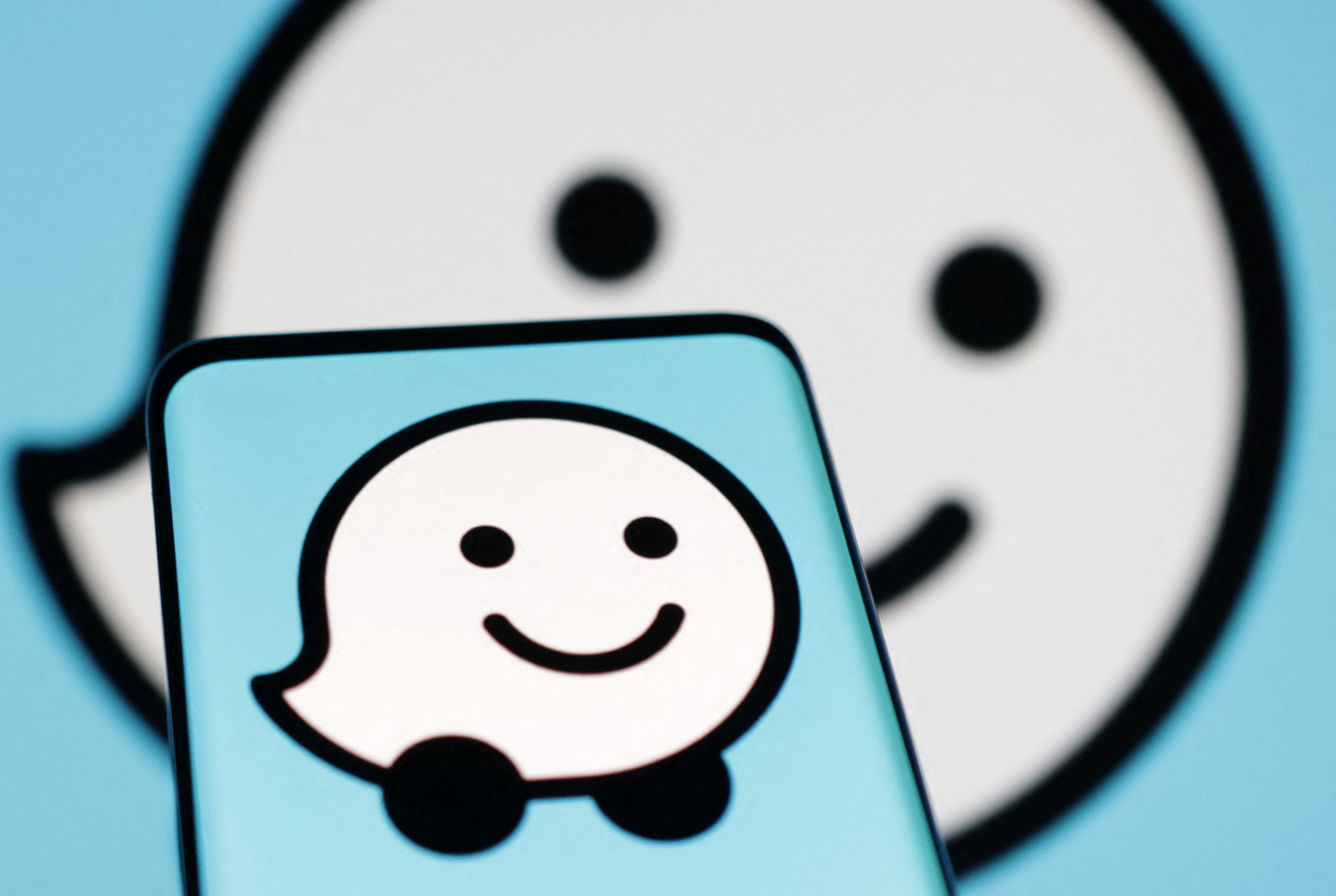 Waze app logo in an illustration [File: Dado Ruvic/Reuters]