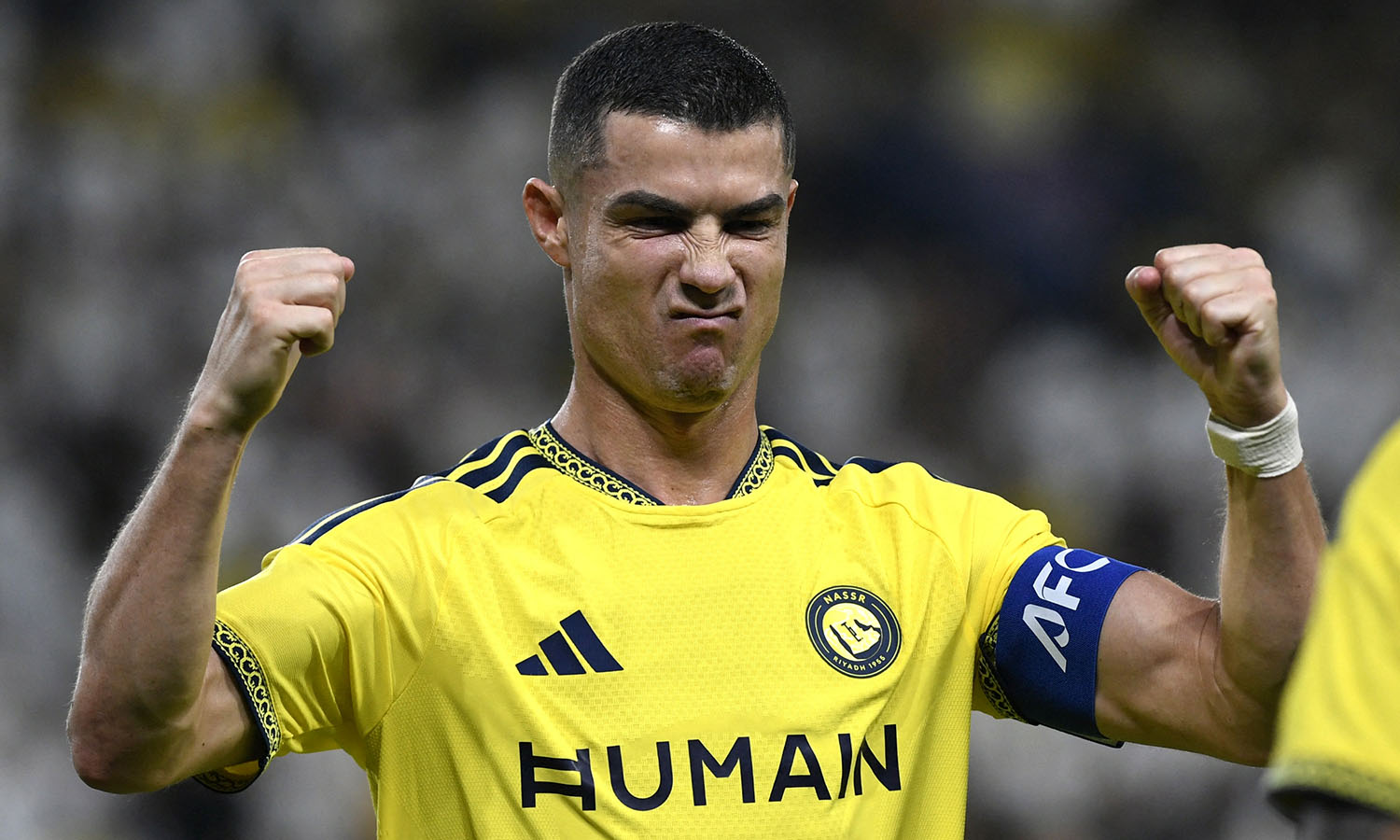 Al-Nassr's Cristiano Ronaldo celebrates.