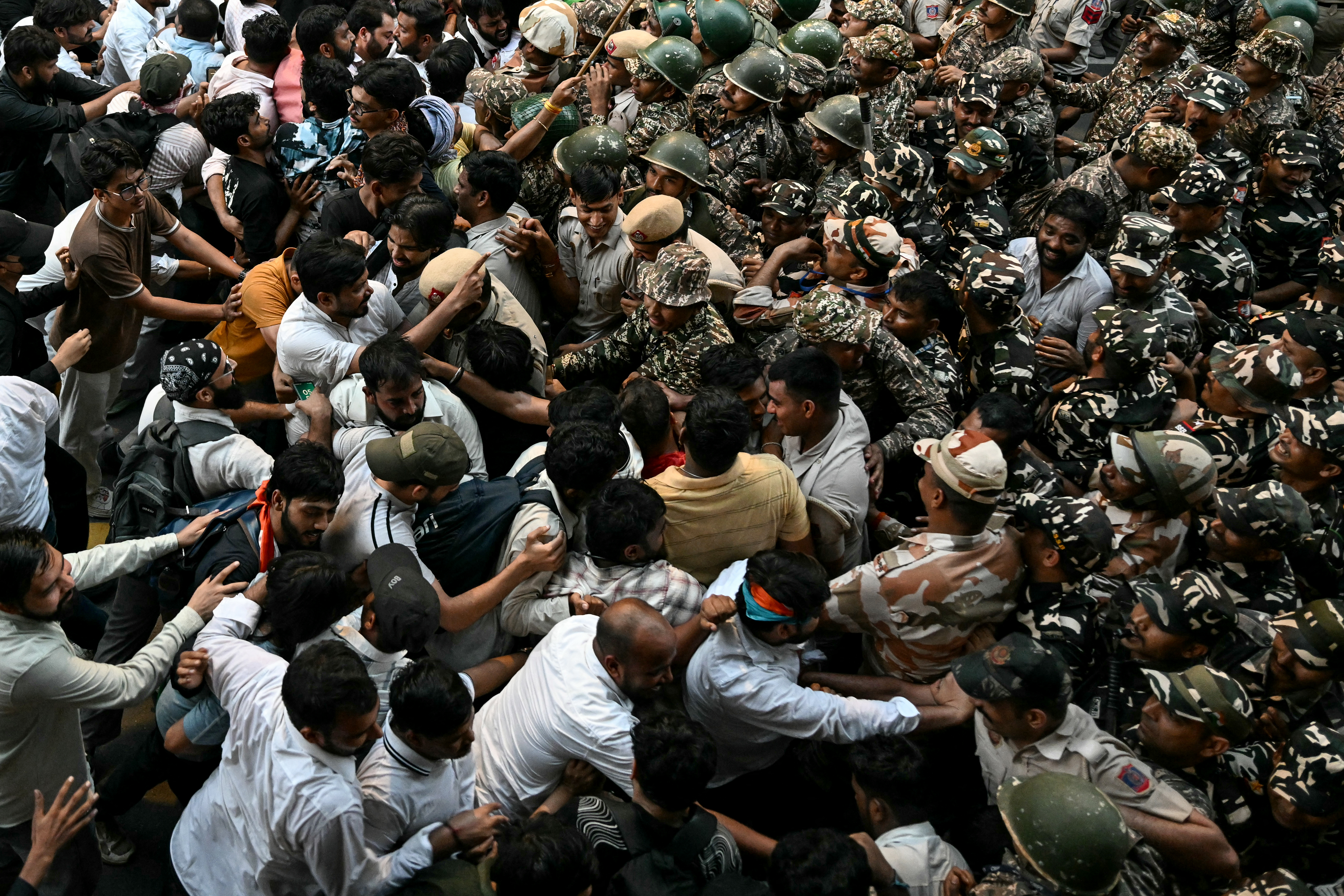 Photos: Protests over voter lists escalate in India's capital