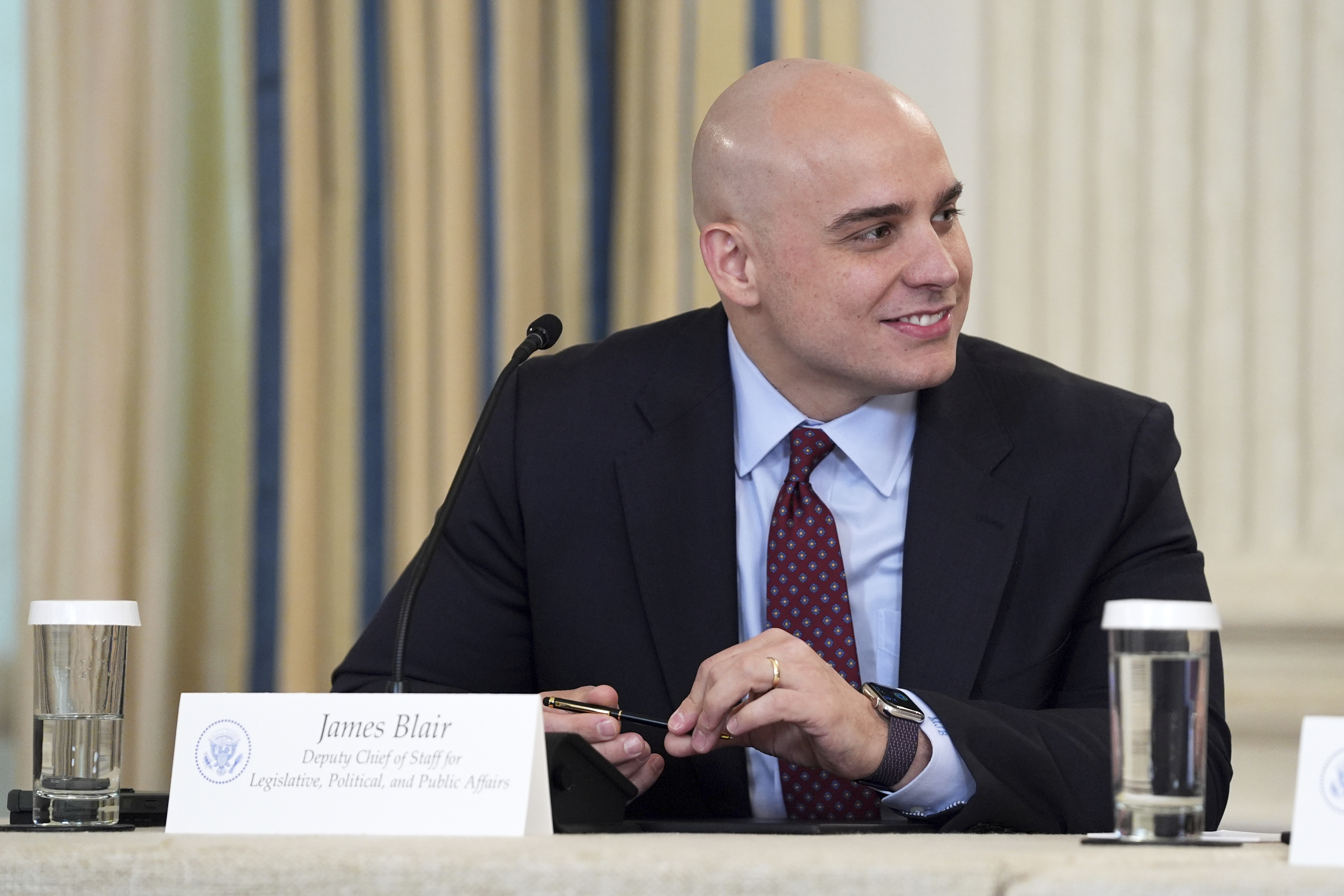 Then-White House Deputy Chief of Staff James Blair at an ‘Invest in America’ roundtable with President Donald Trump and business leaders at the White House, June 9, 2025