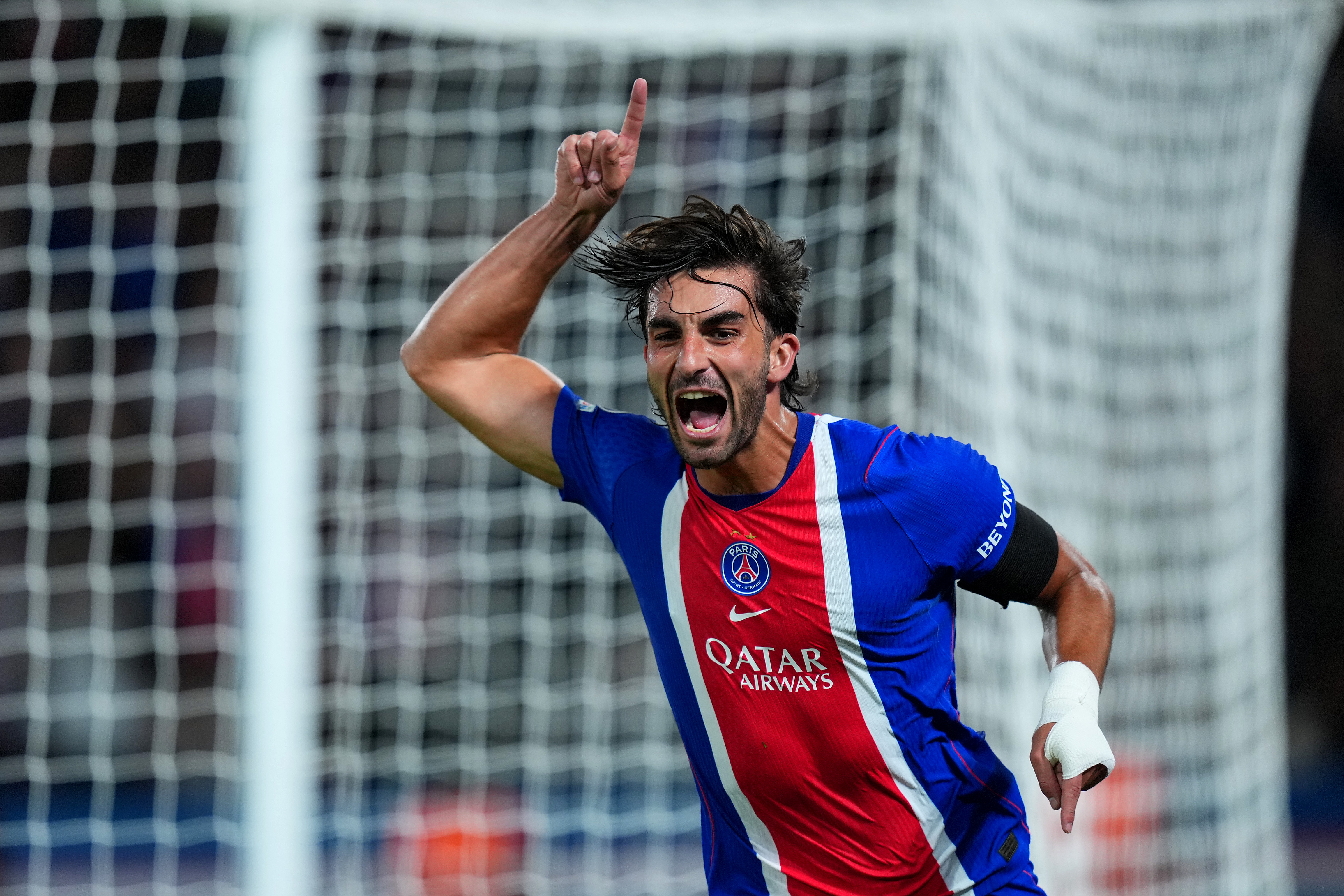 Ferran Torres of Paris Saint-Germain celebrates