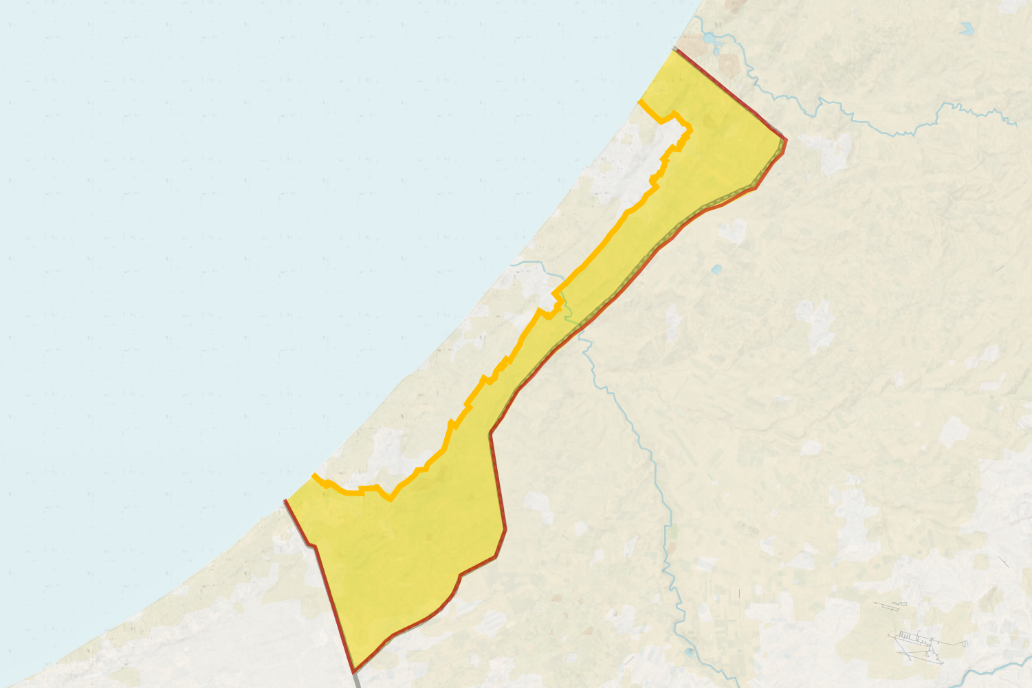 INTERACTIVE - Gaza poster image yellow line map outside-1791798383