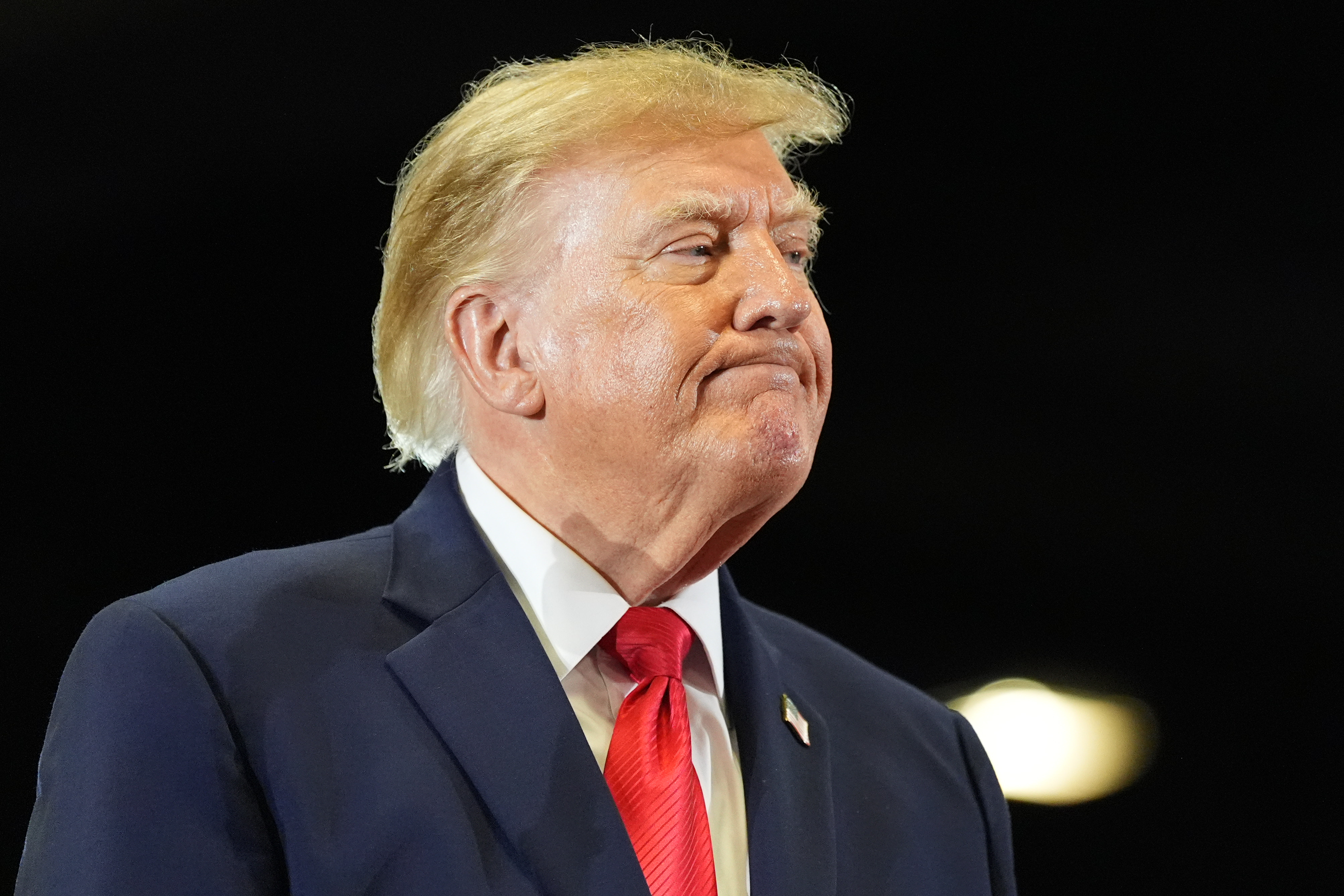 President Donald Trump speaks at a campaign rally at the Choctaw Event Center, Thursday, Oct. 1, 2026, in Durant, Okla. (AP Photo/Alex Brandon)